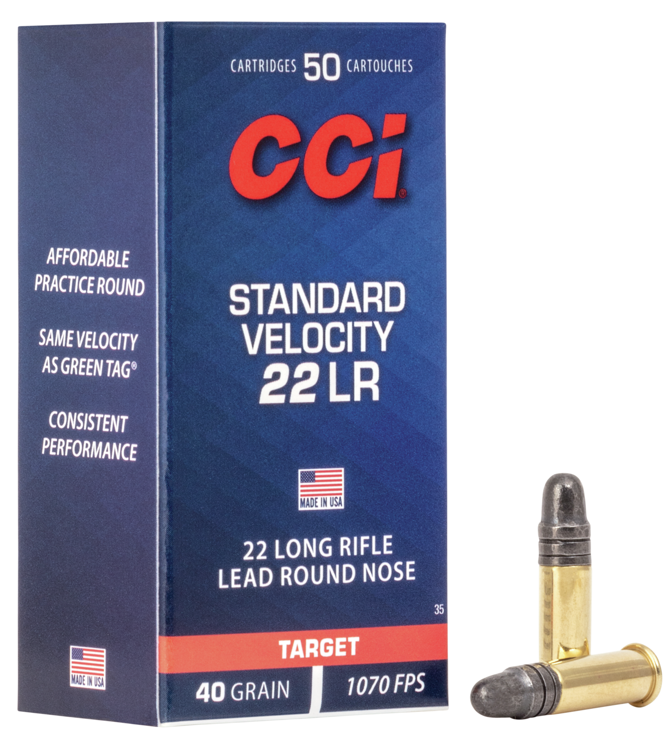 22 LR Standard Velocity 40gr Lead Round Nose