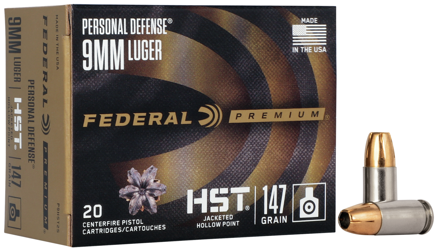 Personal Defense HST 9mm Luger 147 grain Jacketed Hallow Point