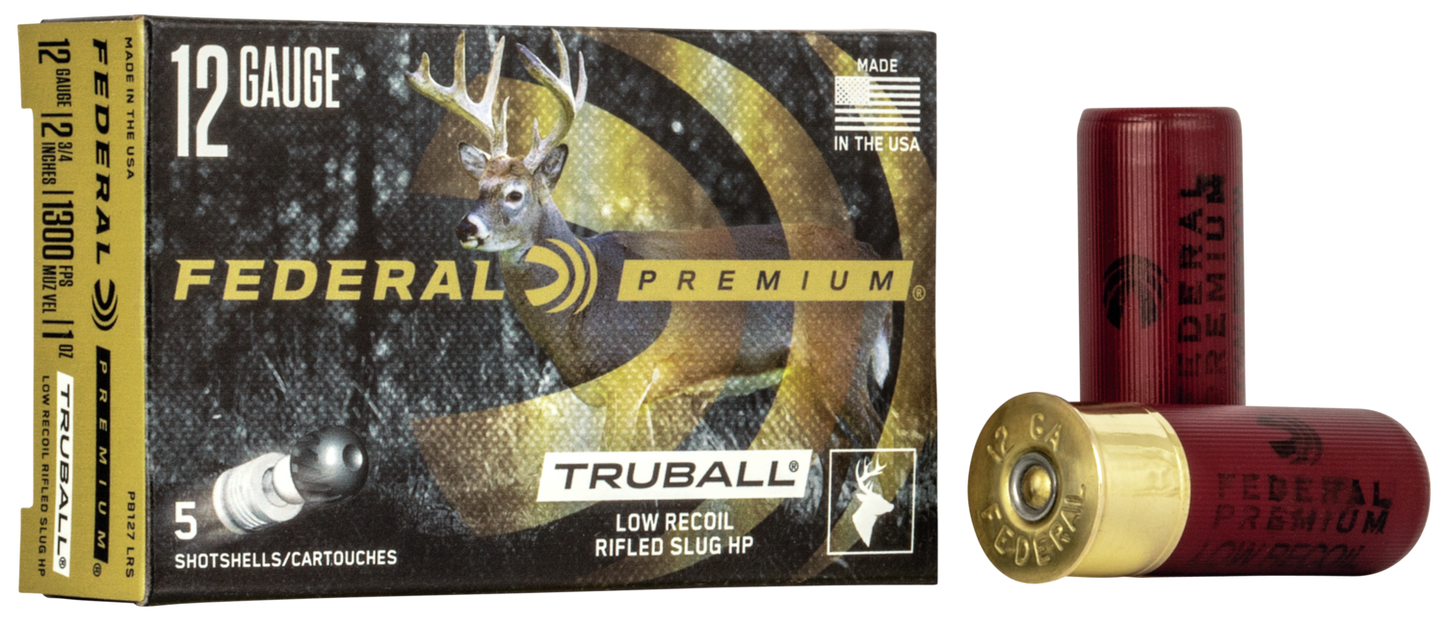 TruBall 12 Gauge 2 3/4" x 70mm 1oz. Lead, Low Recoil, Rifled Slug HP